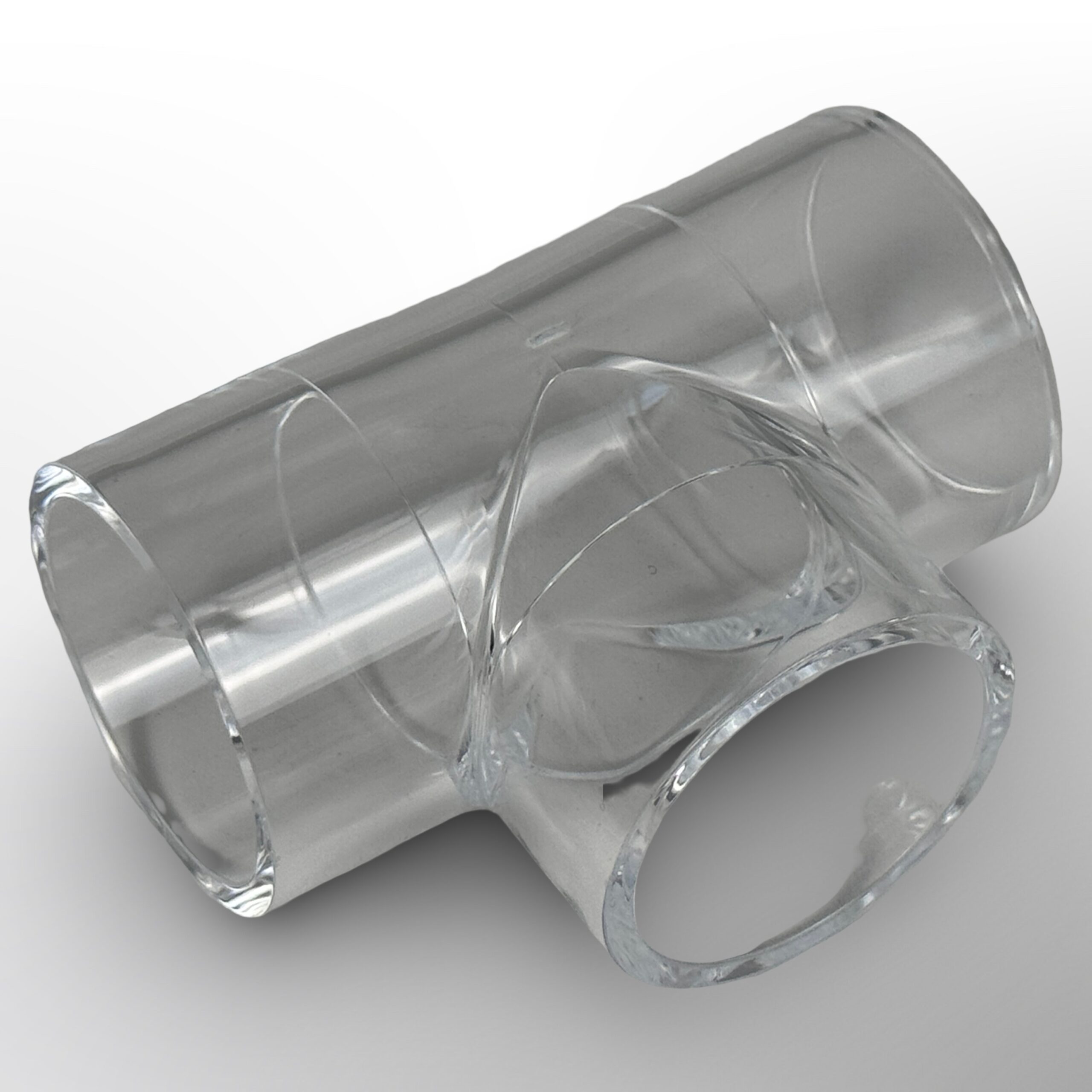 acrylglass_rohrverbinder_T2 Acrylglas T-Rohrverbinder – für 50mm Rohr – Bild 1